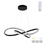 Φωτιστικό οροφής Artisun pakoworld led μέταλλο μαύρο Φ56x100εκ