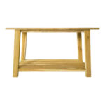 Κονσόλα Decoza pakoworld teak ξύλο σε φυσική απόχρωση 140x40x80εκ - Image 2