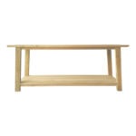 Κονσόλα Decoza pakoworld teak ξύλο σε φυσική απόχρωση 200x40x80εκ - Image 2