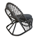 Πολυθρόνα Tromso paakoworld pe rattan σε μαύρη απόχρωση με μαύρο μαξιλάρι 80x85x98εκ - Image 3