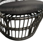 Πολυθρόνα Tromso paakoworld pe rattan σε μαύρη απόχρωση με μαύρο μαξιλάρι 80x85x98εκ - Image 8