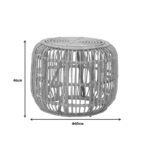 Σκαμπό Rajesty pakoworld rattan σε φυσική απόχρωση Φ60x46εκ - Image 5