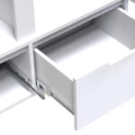 Ντουλάπα δίφυλλη Afina pakoworld mdf σε λευκή glossy απόχρωση 100x57x213εκ - Image 6