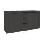 Μπουφές Doha pakoworld σε ανθρακί απόχρωση 150x45x80.5εκ - Image 2