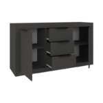 Μπουφές Doha pakoworld σε ανθρακί απόχρωση 150x45x80.5εκ - Image 3