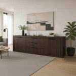 Μπουφές Doha pakoworld σε wenge απόχρωση 210x45x80.5εκ