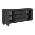 Μπουφές Doha pakoworld σε ανθρακί απόχρωση 210x45x80.5εκ - Image 3