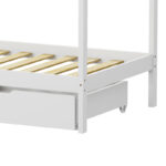 Παιδικό κρεβάτι Mellin τ. Montessori με 2 συρτάρια pakoworld ξύλο πεύκου σε λευκή απόχρωση 90x190εκ - Image 9