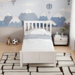 Κρεβάτι Neranda pakoworld ξύλο πεύκου λευκό 90x190εκ - Image 3