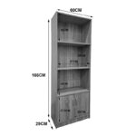 Βιβλιοθήκη Tekaro pakoworld σε sonoma απόχρωση 60x29x166εκ - Image 5