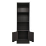 Βιβλιοθήκη Tekaro pakoworld σε ανθρακί απόχρωση 57x33x180εκ - Image 3