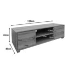 Έπιπλο τηλεόρασης Serank pakoworld σε sonoma απόχρωση 120x40x40εκ - Image 5