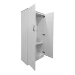 Ντουλάπα δίφυλλη Athos pakoworld σε λευκή απόχρωση 80x42x180εκ - Image 2