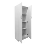 Ντουλάπα δίφυλλη Athos pakoworld σε λευκή απόχρωση 60x42x180εκ - Image 2