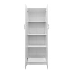 Ντουλάπα δίφυλλη Athos pakoworld σε λευκή απόχρωση 60x42x180εκ - Image 3