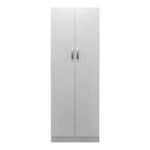 Ντουλάπα δίφυλλη Athos pakoworld σε λευκή απόχρωση 60x42x180εκ - Image 4