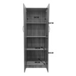 Ντουλάπα δίφυλλη Athos pakoworld σε λευκή απόχρωση 60x42x180εκ - Image 6