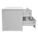 Κομοδίνο Athos pakoworld σε λευκή απόχρωση 48x40x41.5εκ - Image 4