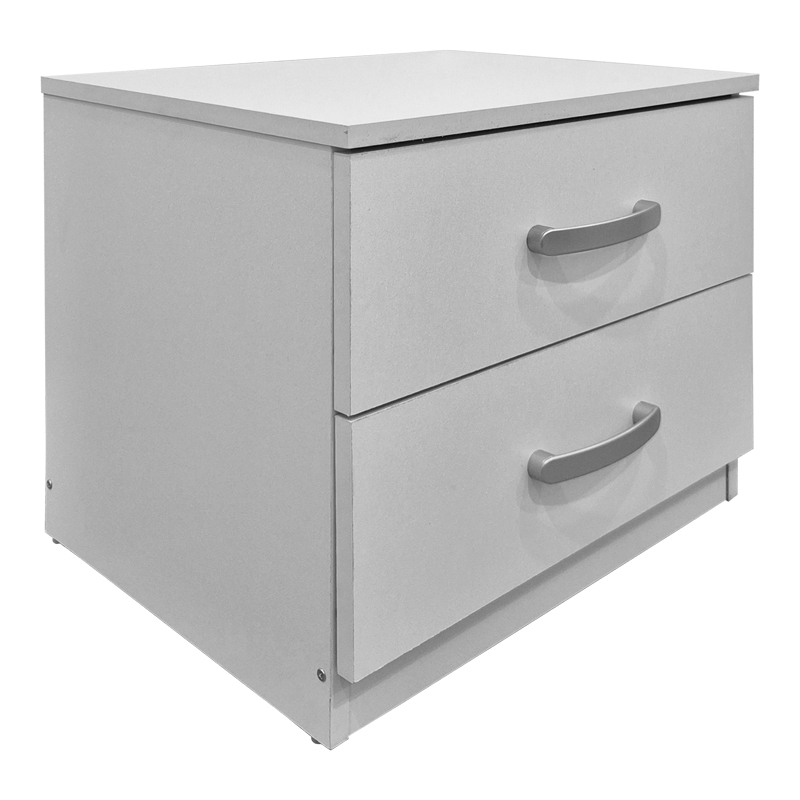 383-000104 Κομοδίνο Athos pakoworld σε λευκή απόχρωση 48x40x41.5εκ - Image 1