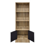 Βιβλιοθήκη Tekaro pakoworld sonoma-ανθρακί 57x33x180εκ - Image 3