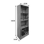 Βιβλιοθήκη Tekaro pakoworld sonoma-ανθρακί 57x33x180εκ - Image 5