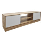 Έπιπλο τηλεόρασης Sasa pakoworld sonoma-λευκό 150x35x41.5εκ - Image 3