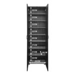 Παπουτσοθήκη-Ντουλάπα Racka pakoworld sonoma-ανθρακί 58x34x186εκ - Image 6