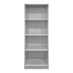 Βιβλιοθήκη Kendy pakoworld λευκό 60x30x167εκ - Image 3