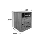 Κομοδίνο Lenea pakoworld sonoma-λευκό 40x40x50εκ - Image 4