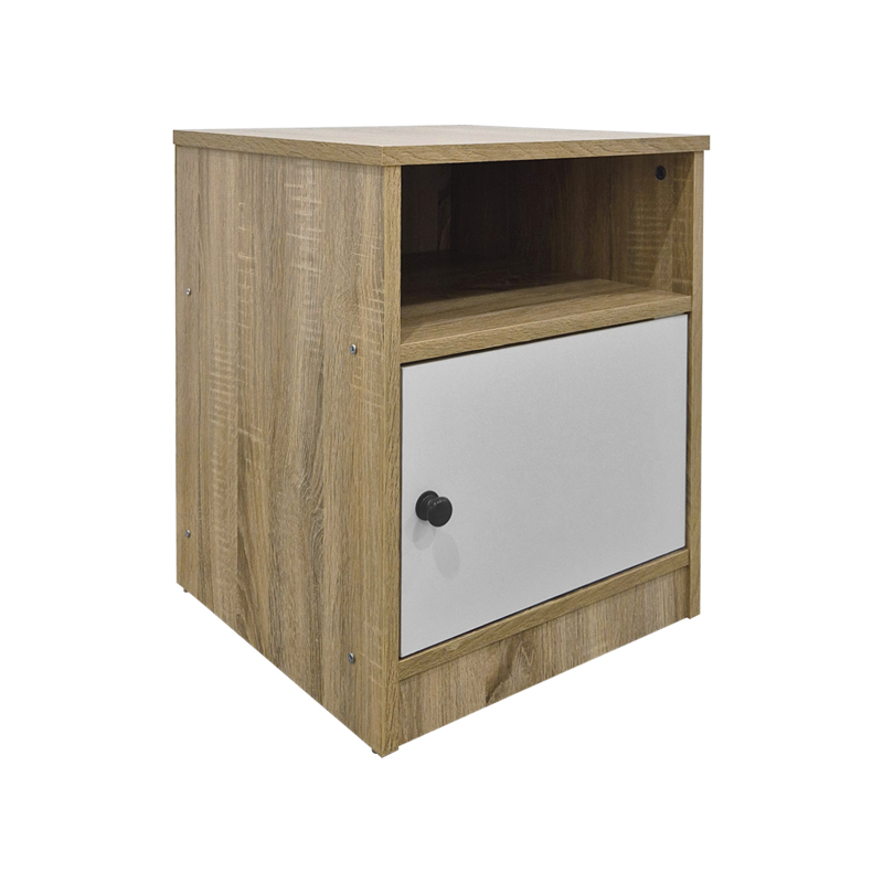 383-000135 Κομοδίνο Lenea pakoworld sonoma-λευκό 40x40x50εκ - Image 1