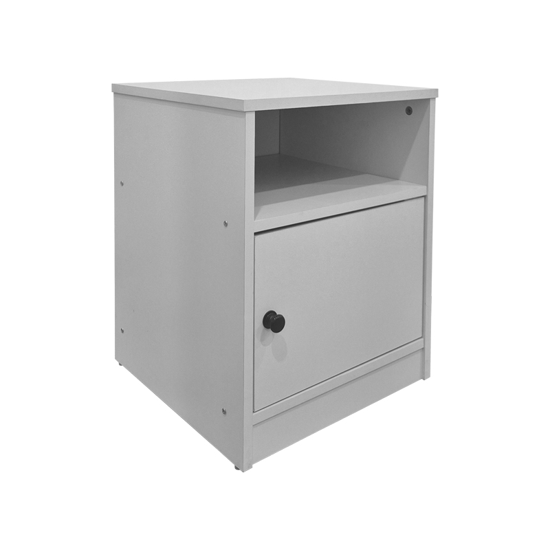 383-000136 Κομοδίνο Lenea pakoworld λευκό 40x40x50εκ - Image 1