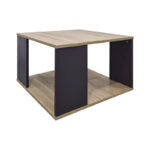 Τραπέζι σαλονιού Zelegan pakoworld sonoma-ανθρακί 60x60x39εκ - Image 2