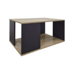 Τραπέζι σαλονιού Zelegan pakoworld sonoma-ανθρακί 90x90x44.5εκ - Image 2