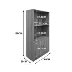 Βιβλιοθήκη Tekaro pakoworld sonoma 60x30x120εκ - Image 5