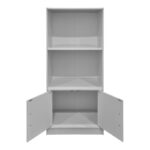 Βιβλιοθήκη Tekaro pakoworld λευκή 60x30x120εκ - Image 3