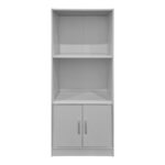 Βιβλιοθήκη Tekaro pakoworld λευκή 60x30x120εκ - Image 4