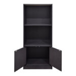 Βιβλιοθήκη Tekaro pakoworld ανθρακί 60x30x120εκ - Image 3