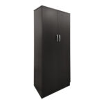 Ντουλάπα εξάφυλλη με πατάρι Athos I pakoworld wenge 240x42x240εκ - Image 4