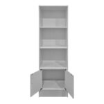 Βιβλιοθήκη Tekaro pakoworld λευκό 57x33x180εκ - Image 2