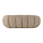 Καναπές Embrace pakoworld βελούδο σε γκρι μπεζ απόχρωση 180x105x65εκ - Image 5