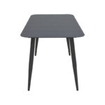 Τραπέζι Vista pakoworld αλουμίνιο σε μαύρη απόχρωση 120x70x72εκ - Image 3