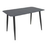 Τραπέζι Vista pakoworld αλουμίνιο σε μαύρη απόχρωση 150x80x72εκ