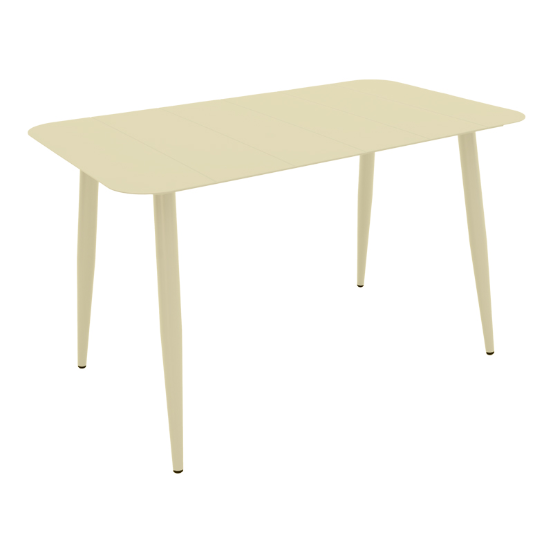 404-000043 Τραπέζι Vista pakoworld σαμπανί αλουμίνιο 150x80x72εκ - Image 1