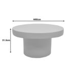 Τραπέζι σαλονιού Umbra pakoworld MGO ανοιχτό γκρι Φ80x31.5εκ - Image 4