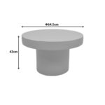 Τραπέζι σαλονιού Umbra pakoworld MGO ανοιχτό γκρι Φ64.5x43εκ - Image 4
