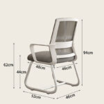 Καρέκλα επισκέπτη Palma pakoworld mesh μαύρο 46x52x94εκ - Image 9