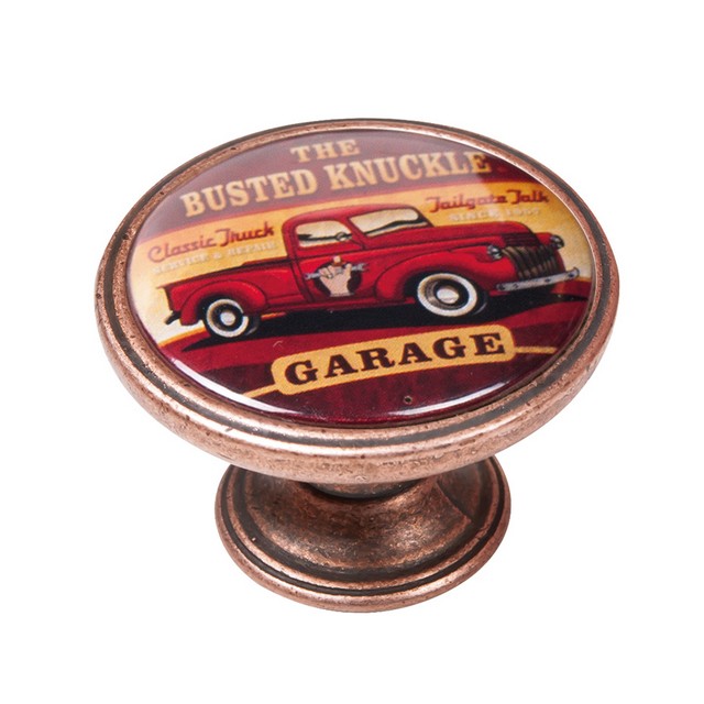 550CB11 Πομολάκι Vintage Χάλκινο Busted Knuckle Garage Car Φ37mm - Image 1