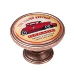 Πομολάκι Vintage Χάλκινο Garage Red Car Φ37mm
