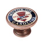 Πομολάκι Vintage Χάλκινο Motor Oil Gasoline Φ37mm