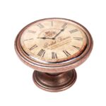 Πομολάκι Vintage Χάλκινο Roman Clock Beige Φ37mm